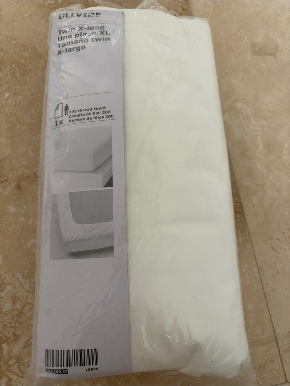Ullvide White Twin XL Fitted Sheet - White